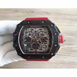 Richard Mille RM011-03 Flyback Chronograph KL Forged Carbon Black Skeleton 