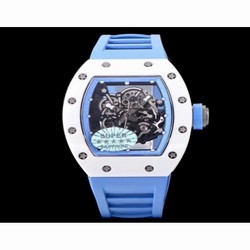 Richard Mille RM055 KV V2 White Ceramic Blue Skeleton 