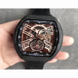Franck Muller Vanguard Skeleton V 45 S6 SQT CARBONE NR Noob Carbon Fiber Black & Rose gold Skeleton 