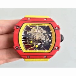 Richard Mille RM27-02 KV Red Forged Carbon Yellow & Skeleton 