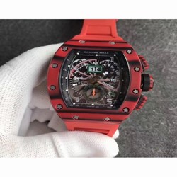 Richard Mille RM011-01 Roberto Mancini Flyback Chronograph KV Red Forged Carbon Black Skeleton 