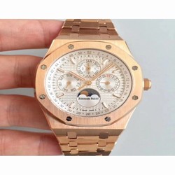 Audemars Piguet Royal Oak Perpetual Calendar 41MM 26574OR.OO.1220OR.01 BF Rose Gold Silver 