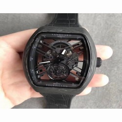 Franck Muller Vanguard Skeleton V 45 S6 SQT CARBONE NR Noob Carbon Fiber Skeleton 