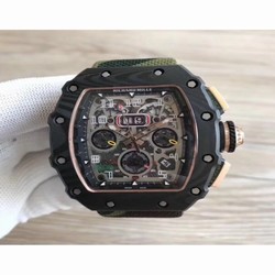 Richard Mille RM011-03 Flyback Chronograph KL Forged Carbon Black Skeleton 