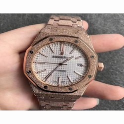 Audemars Piguet Royal Oak Frosted Gold 41MM 15410BC Noob Rose Gold Silver 