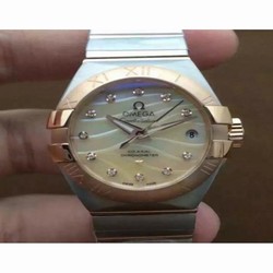 Omega Constellation Double Eagle Lady 27MM Stainless Steel & Rose Gold Gold 