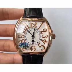 Franck Muller Cintree Curvex 9880 SC DT REL ZX Rose Gold White 