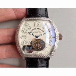 Franck Muller Cintree Curvex Imperial Tourbillon 8880 T ABF Stainless Steel & Diamonds White 