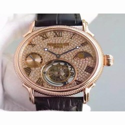 Patek Philippe Tourbillon Moonphase Power Reserve Rose Gold Diamonds 