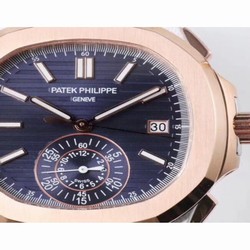 Patek Philippe Nautilus Chronograph 5980/1AR-001 PP Rose Gold & Stainless Steel Blue 
