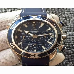 Omega Seamaster Planet Ocean Chronograph Stainless Steel Blue 