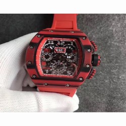 Richard Mille RM011 Red QTPT Flyback Chronograph KV Red Forged Carbon Red Skeleton 