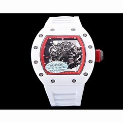 Richard Mille RM055 KV V2 White Ceramic Red Skeleton 