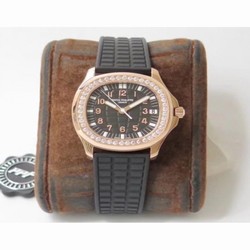 Patek Philippe Aquanaut Luce Ladies 5068R PP Rose Gold & Diamonds Black 