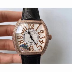 Franck Muller 8880 SC DT Platinum Rotor ZX Rose Gold & Diamonds White 