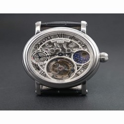 Patek Philippe Tourbillon Moonphase Power Reserve Stainless Steel Skeleton 