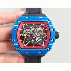 Richard Mille RM35-01 Rafael Nadal KV Blue Forged Carbon Red & Skeleton 