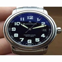 Blancpain Leman Hundred Hours Stainless Steel Black 
