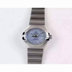 Omega Constellation Double Eagle Lady 27MM Stainless Steel Blue 