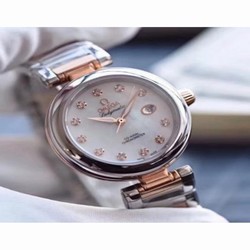 Omega De Ville Ladymatic V6 Stainless Steel & Rose Gold Mother Of Pearl 