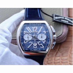 Franck Muller Vanguard Yachting Chronograph V45 CC DT OX Stainless Steel Blue 