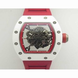 Richard Mille RM055 KV V2 White Ceramic Red Skeleton 