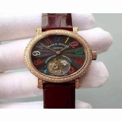 Franck Muller Color Dreams Tourbillon Imperial Rose Gold & Diamonds Anthracite 