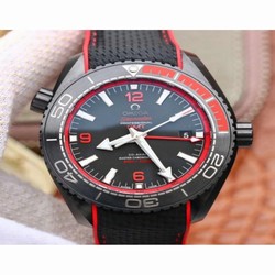 Omega Seamaster Planet Ocean 600M Deep Black In Red GMT 215.92.46.22.01.003 VS PVD Black 
