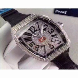 Franck Muller Vanguard V 45 SC DT Stainless Steel & Diamonds Diamonds 