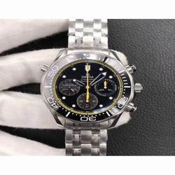 Omega Seamaster Diver 300M Chronograph 212.30.44.50.01.002 Noob Stainless Steel Black & Yellow 