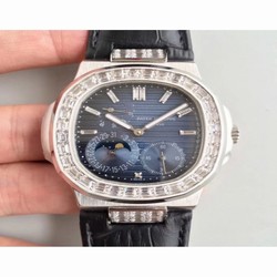 Patek Philippe Nautilus Moonphase 5712G-001 Noob Stainless Steel & Diamond Blue 