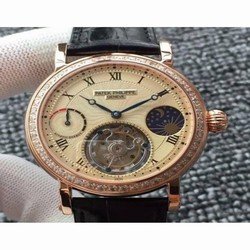 Patek Philippe Tourbillon Moonphase Power Reserve Rose Gold & Diamonds Gold 