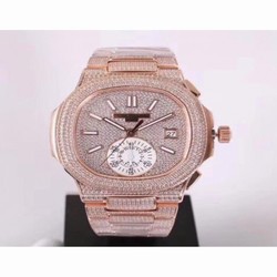 Patek Philippe Nautilus Chronograph 5980/1R-001 PF Rose Gold & Diamonds Diamond 