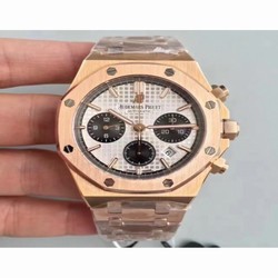 Audemars Piguet Royal Oak Chronograph 26331 JH Rose Gold Silver 