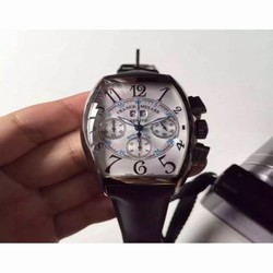 Franck Muller Cintree Curvex Chronograph FM 7850 CC GG Stainless Steel White 