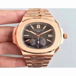 Patek Philippe Nautilus Chronograph 5980R JF Rose Gold Black 