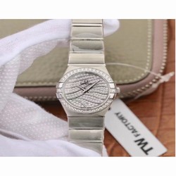 Omega Constellation Manhattan 28MM TW Stainless Steel Diamond 