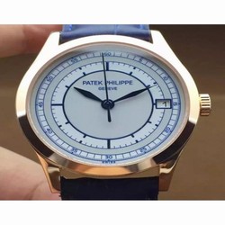 Patek Philippe Calatrava 5296 Rose Gold White & Blue 