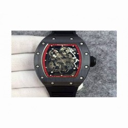 Richard Mille RM55 Black Ceramic Red Skeleton 