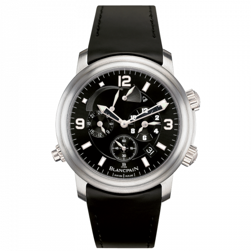 Blancpain Leman Reveil GMT Titanium / Black / Rubber 2041-1230-64B