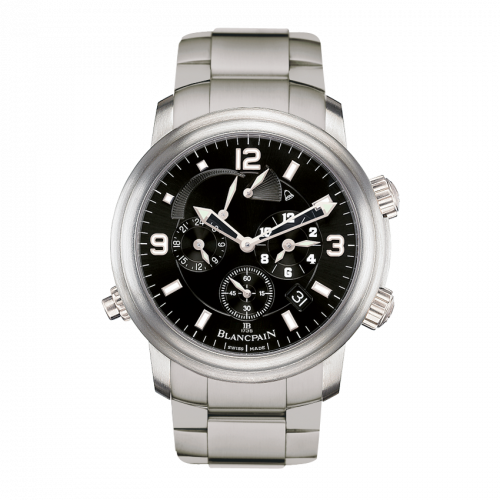 Blancpain Leman Reveil GMT Titanium / Black / Bracelet 2041-1230-98B