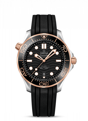 Omega Seamaster Diver 300M Master Co-Axial 42 Stainless Steel / Sedna Gold / Black / Rubber 210.22.42.20.01.002