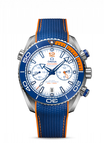 Omega Seamaster Planet Ocean 600M Co-Axial 45.5 Master Chronometer Chronograph Stainless Steel / White / Rubber / Michael Phelps 215.32.46.51.04.001