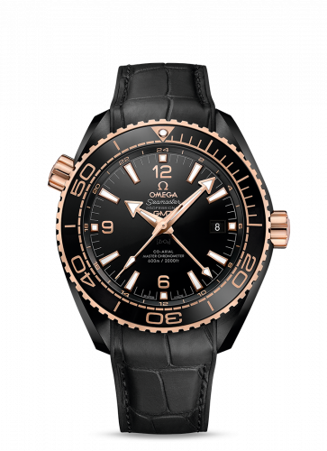 Omega Seamaster Planet Ocean 600M Co-Axial 45.5 Master Chronometer GMT Deep Black Sedna 215.63.46.22.01.001