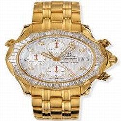 Omega Seamaster Diver 300M Automatic 41.5 Chronograph Yellow Gold / Diamond / Silver / Bracelet 2195.25.00