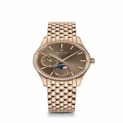 Zenith Elite Ultra Thin Lady Moonphase Rose Gold / Brown / Diamond / Bracelet 22.2310.692/75.M2310