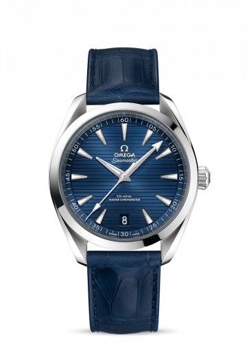 Omega Seamaster Aqua Terra 150M Master Chronometer 41 Stainless Steel / Blue / Alligator 220.13.41.21.03.003