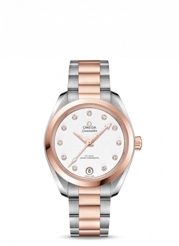 Omega Seamaster Aqua Terra 150M Master Chronometer 34 Stainless Steel / Sedna Gold / Silver / Bracelet 220.20.34.20.52.001
