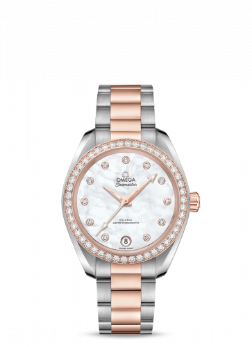 Omega Seamaster Aqua Terra 150M Master Chronometer 34 Stainless Steel / Sedna Gold / Diamond / MOP / Bracelet 220.25.34.20.55.001