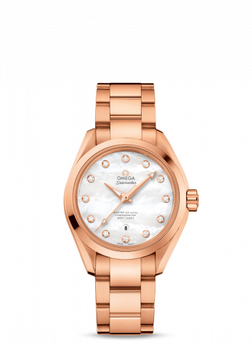 Omega Seamaster Aqua Terra 150M Master Co-Axial 34 Sedna Gold / MOP / Bracelet 231.50.34.20.55.001